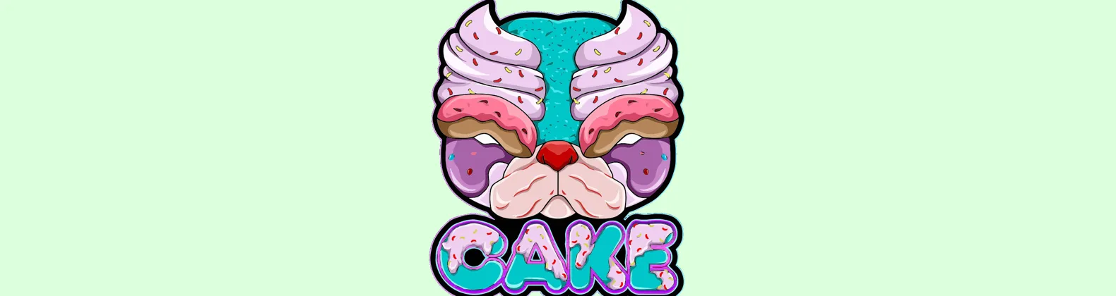 CAKE logo with green background