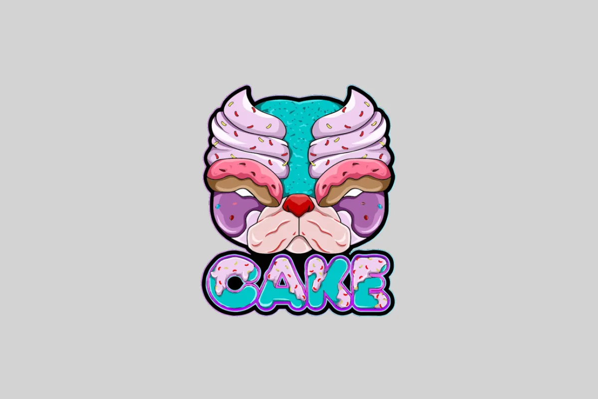 CAKE logo with gray background